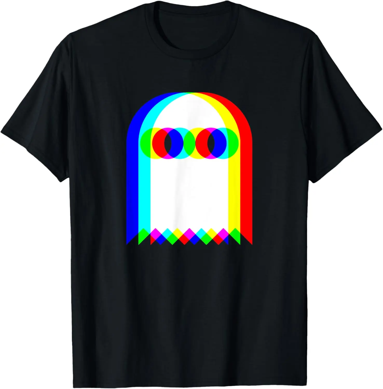 Vaporwave Ghost Graphics T-Shirt, Women's Casual Shortsleeve Rave Tee in a Smooth Cotton Fabric with a Seamless Design, Soft, Top