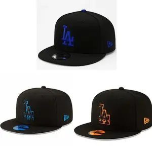 New Era MLB Snapback Hat Collection – NY LA Yankees Atlanta Braves St Louis Cardinals Caps, Adjustable Flat Brim Baseball Hats, Classic Black Red Colorways, Streetwear Gorras Style, Unisex Urban Fashion Headwear