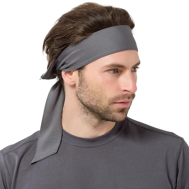 Outdoor solid color men's and women's sports antiperspirant headscarf, running tennis fitness pirate headband