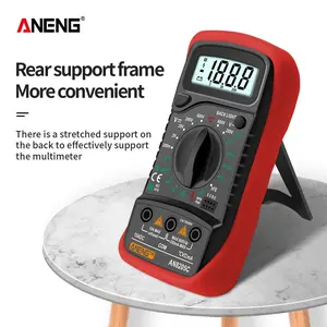 ANENG AN8205C Portable Digital Multimeter: AC/DC Ammeter, Voltmeter, Ohmmeter, Multimeter with Thermocouple, LCD Backlight, Tool, Voltage Tester – measures voltage, resistance and diodes; one device for all your repairs!