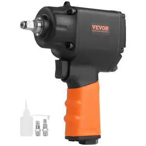 VEVOR Air Impact Wrench, 3/8-Inch Drive Air Impact Gun, Up to 690ft-lbs Nut-busting Torque, Lightweight Pneumatic Impact Wrench for AutoRepairsandMaintenance