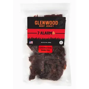 Glenwood Snacks 7 ALARM Spicy Beef Jerky Scorpion Pepper, Ghost Pepper, Carolina Reaper, and Habanero 9oz