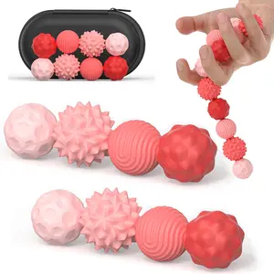 Silicone magnetic fidgeting ball toys, 8 pieces of attractive texture sensory fidgeting ball toys with silicone shells, suitable for adults, silent desk magnetic pressure ball fidgeting toys, teenage gift sock fillers