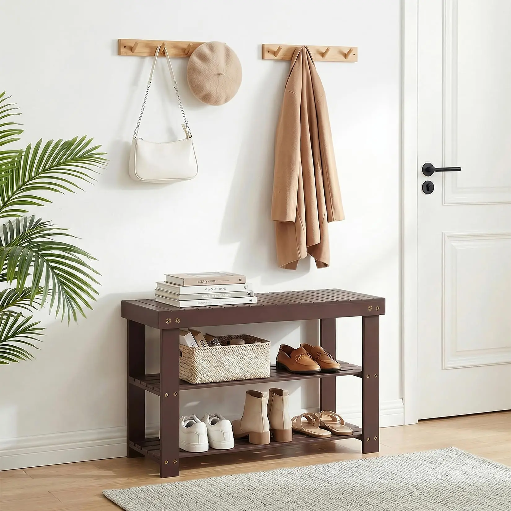 Garvee Shoe Rack Bench: A sturdy and versatile shoe storage solution with a comfortable bench seat and ample space for efficient footwear organization in any entryway or room