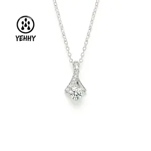 Zircon Necklace for Women, Anti-Fade Finish, Stainless Steel Chain, Light Luxury Classic Versatile Design, Birthday Gift for Casual Summer Wear, Necklaces For Women Summer Vibes luck jewelry