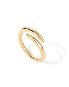 PAVOI 14K Gold Plated Open Twist Eternity Band for Women