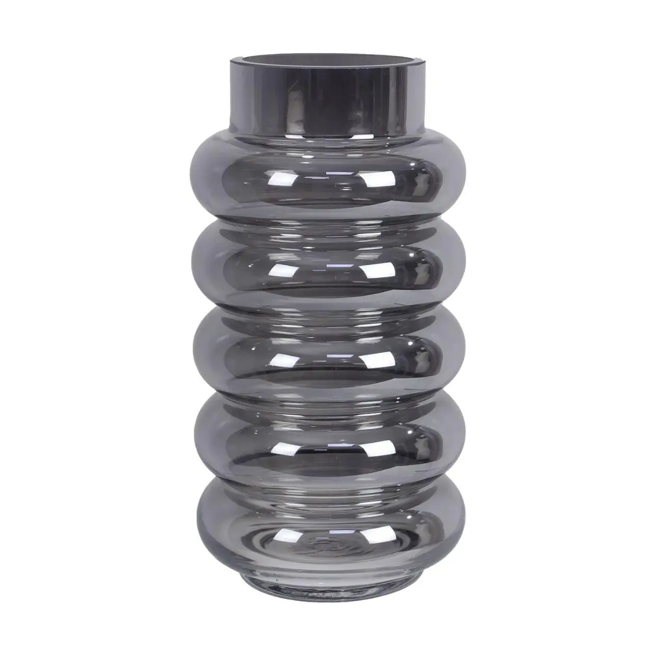 Young's Mercury Glass Tabletop Vase in Smoke Gr ay