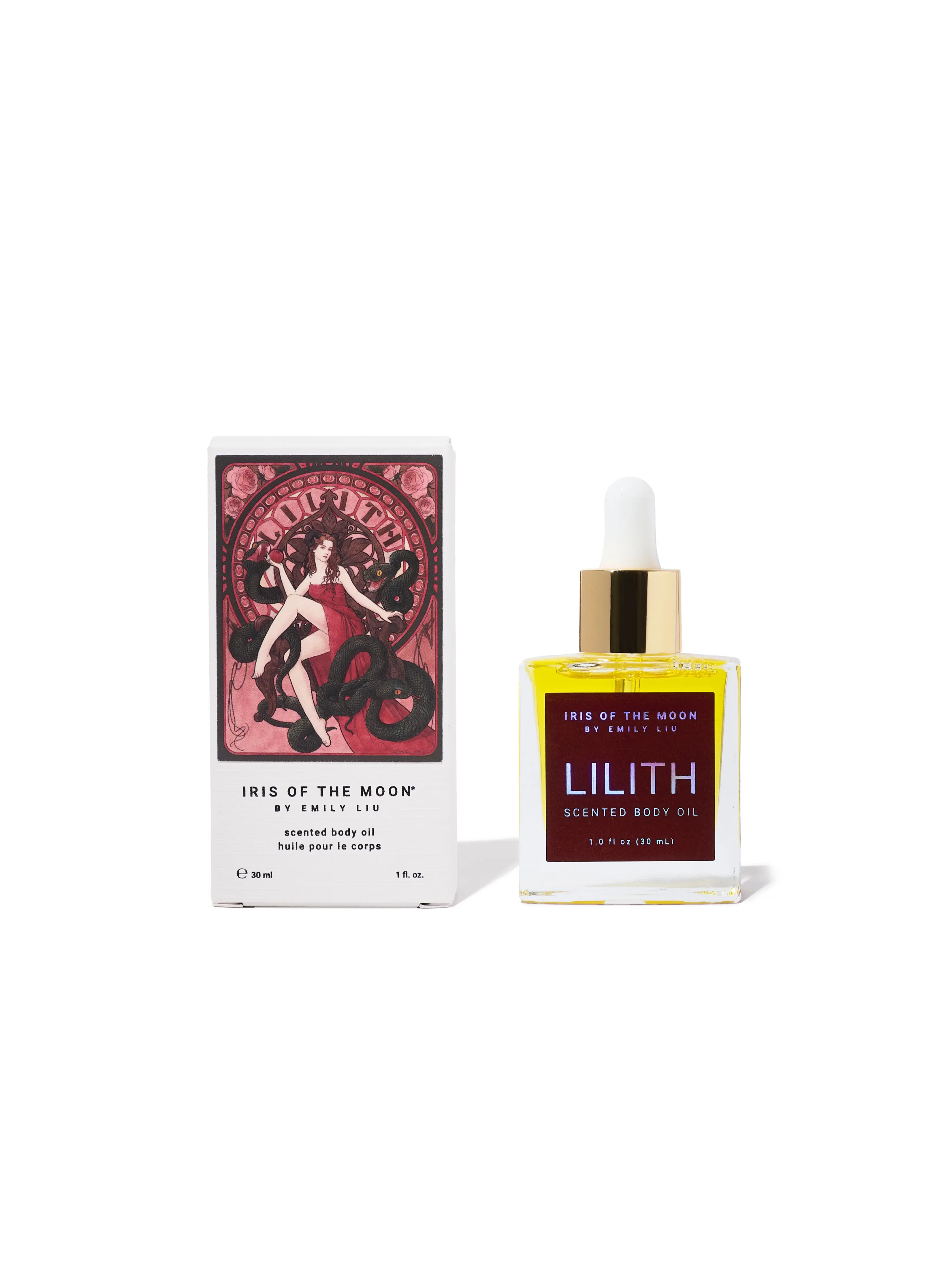 Lilith Scented Body Oil - Hypoallergenic Body Oil with Notes of Apple, Cherry,  Palo Santo, and Aged Leather