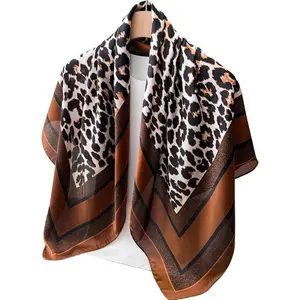Satin  Scarf for Women Like Silk Hair Wrapping  Scarves Handbags Square Scarf Bandanas 35 Inches