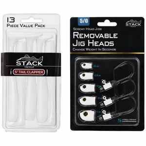 Screwy Head Jigs + Tail Clapper Bundle Pack Mustad Hooks