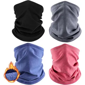 4 Pack Winter  Warmer,  Gaiter Ski for Men & Women, Soft Fleece  Cover Mask Scarf for Cold Weather