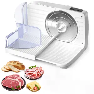 Electric Meat Slicer for Home & Commercial Use - Adjustable Thickness Deli Slicer with Automatic Precision Cutting & Detachable Stainless Steel Blade, Meat Cutter Machine Ideal for Vegetables, Meats, Cheeses