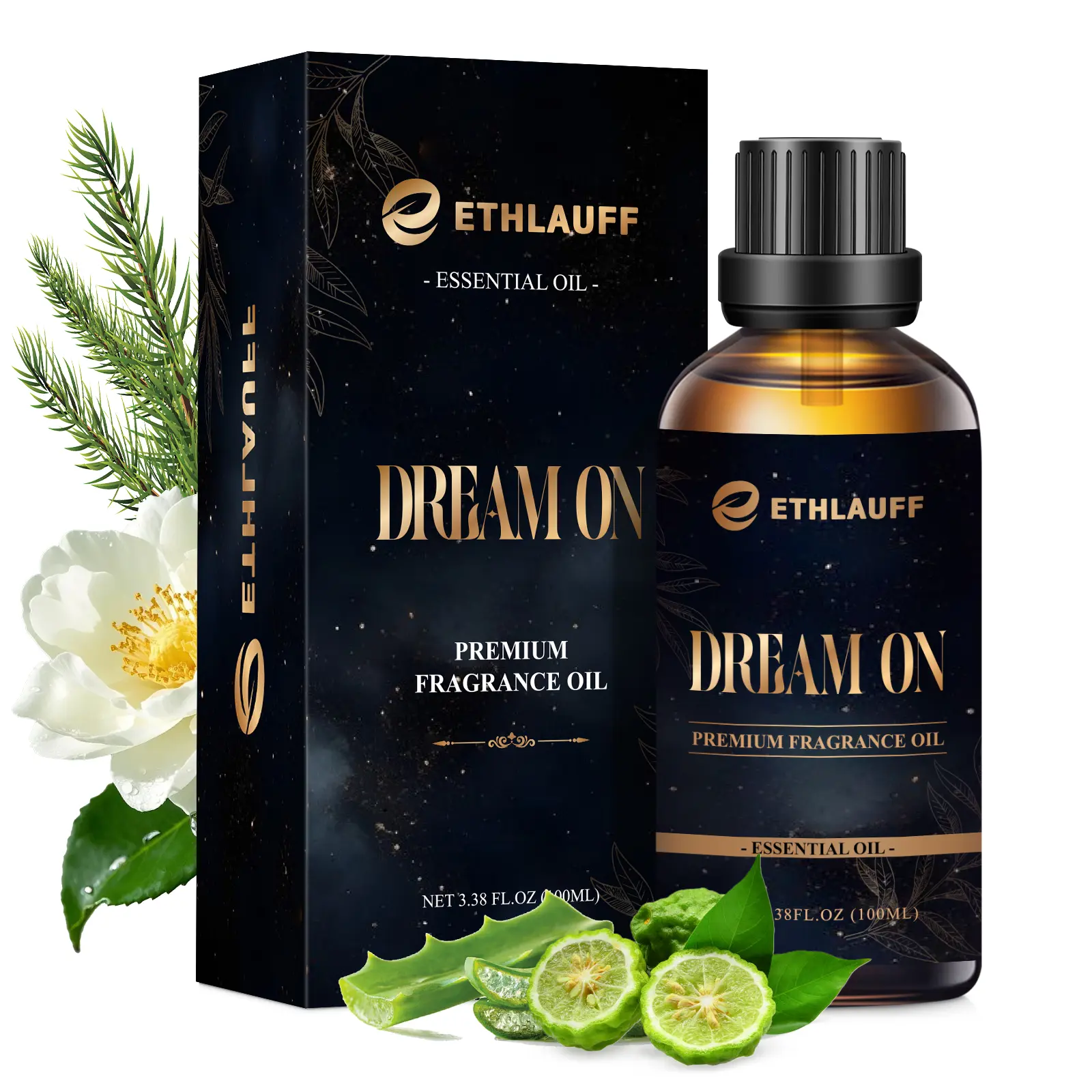 Hotel Diffuser Oil - Dream On Scent - Luxury Aromatherapy Scent Diffuser Oil - Hints of Bright White Tea, Sweet Bluebell & Earthy Cedar - Hotel Fragrance Oil for Home, 100mL