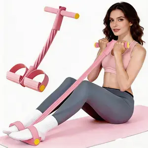 Multifunction Pedal Resistance Band, Elastic Pull Rope Fitness, Full-Body Workout at Home Gym