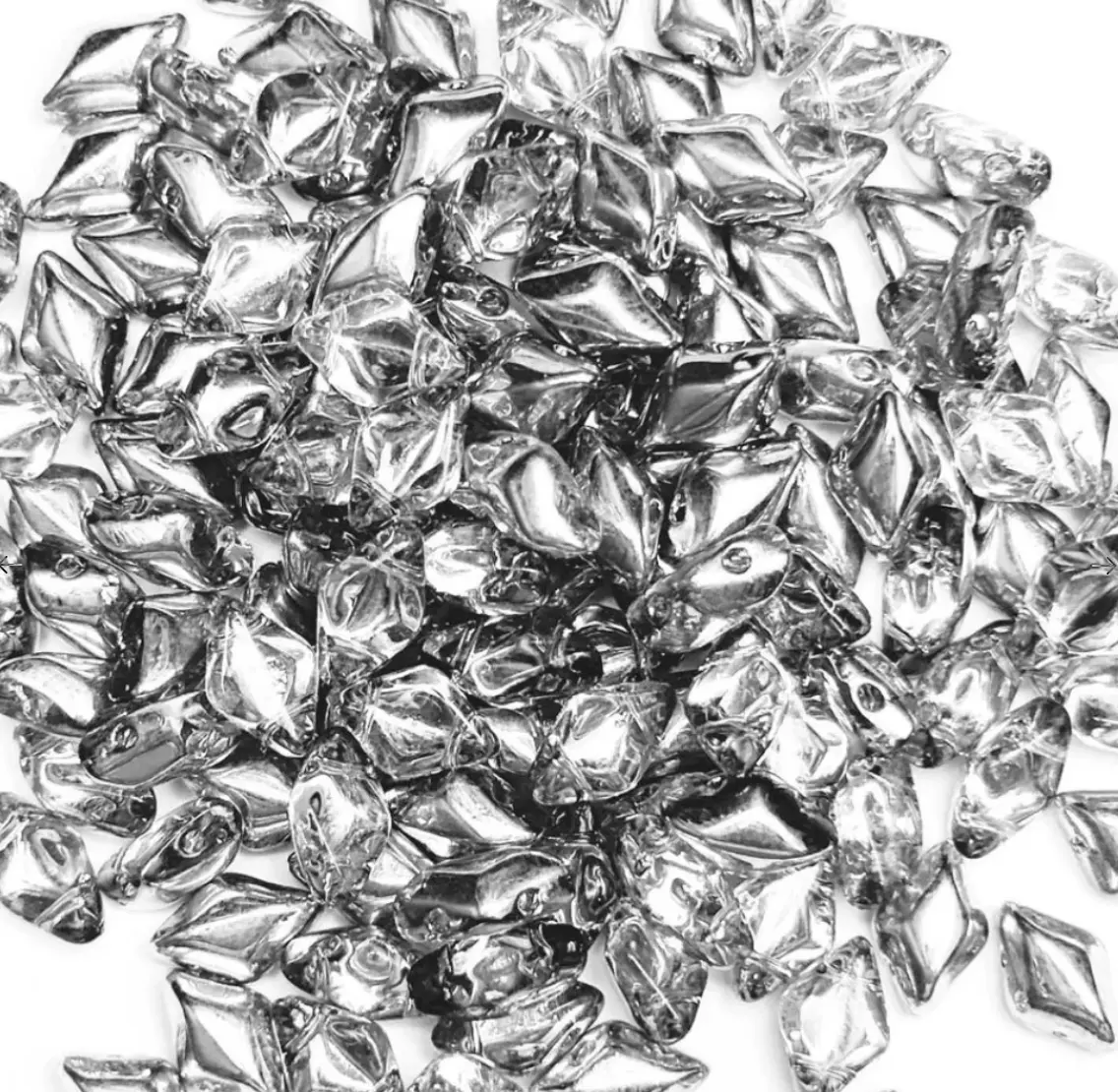 Gemduo Beads 23G Czech pressed glass beads get their name from the classic two-point diamond shape perfect for crafting