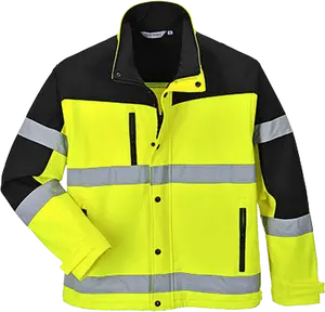 Portwest US429YBR6XL Two-Tone Softshell Jacket, Yellow & Black - 6XL, Regular