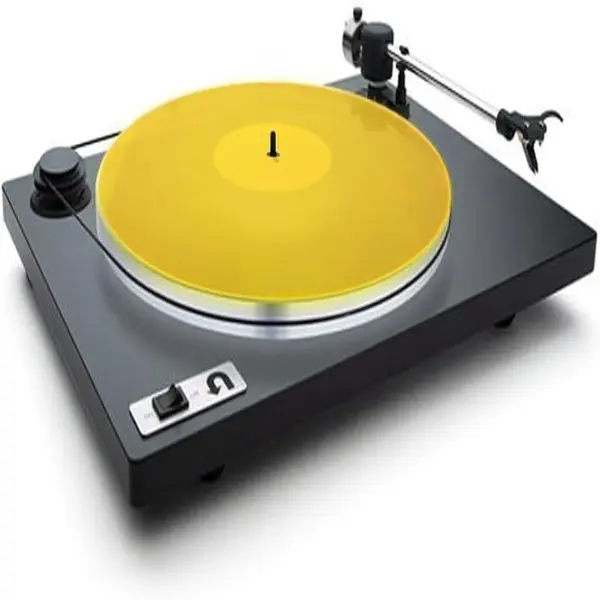 SpinTunes Acrylic Turntable Mat - 11.75in Yellow Slipmat for 12in Vinyl Players & Record Players, Anti-Static Design, Classic Look, Durability & Stability, Enhanced Sound & Bass Quality for Casual Listening, Record Player, Durability And Stability