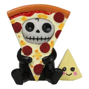 Furry Bones Whimsical Peppi Pizza With Cheese Skeleton Figurine Furrybones