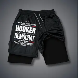 [Viral] 80s 90s Double-Layer Sports Shorts Graphic Shorts Black Camo Streetwear Shorts Men Outfits Men Vacation Outfits Shorts