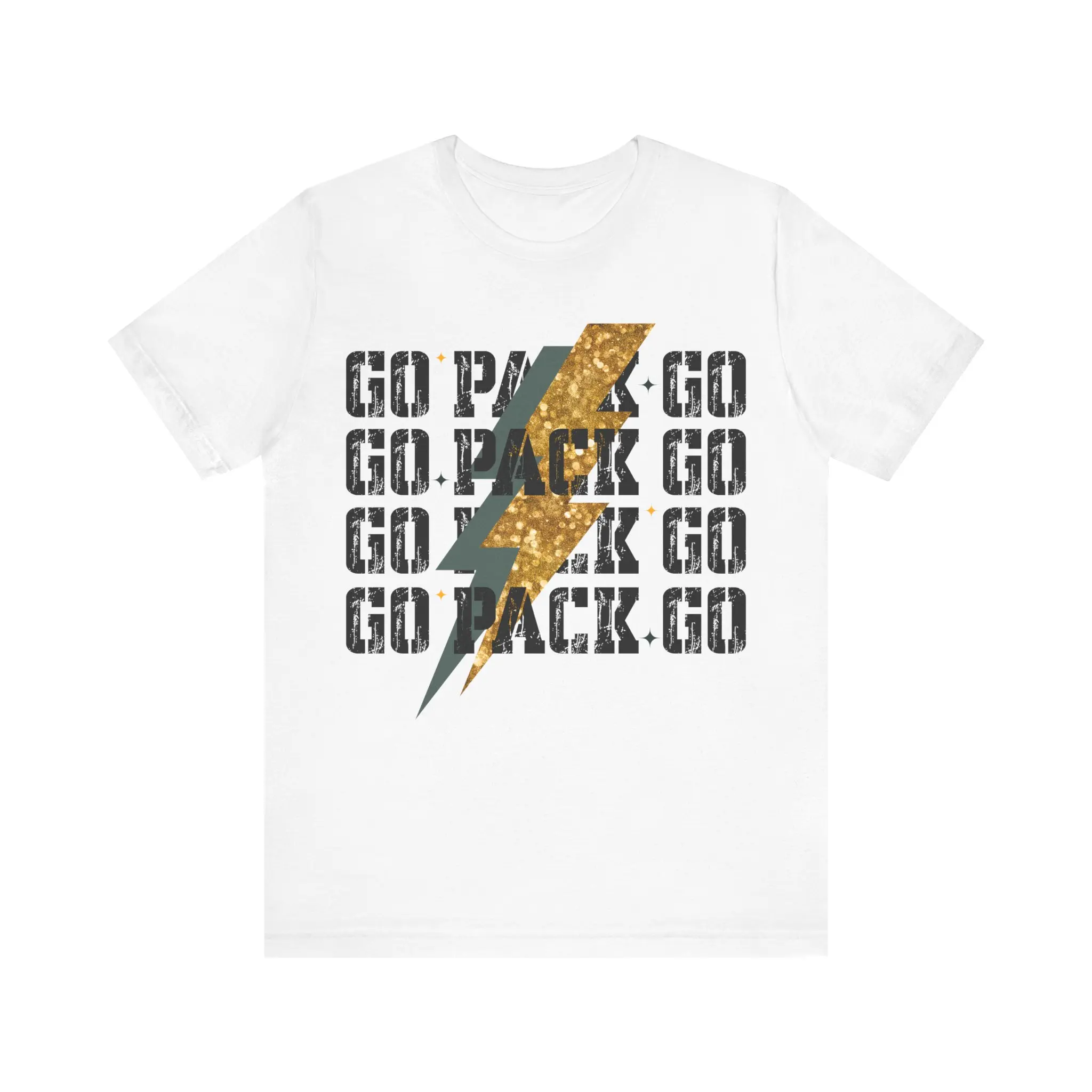 Go Pack Go T-Shirt| Packers Football Sunday Shirt| Green Bay Lover| Green and Gold Football| Game Day Tee| American Football Shirt Fabric Menswear