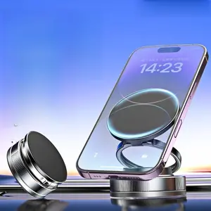New Magnetic Mobile Phone Bracket, Foldable, Lifted, Rotatable Multi-Functional Vacuum Adsorption Car Holder, Durable Design, Easy Installation, Cell Phone Mount