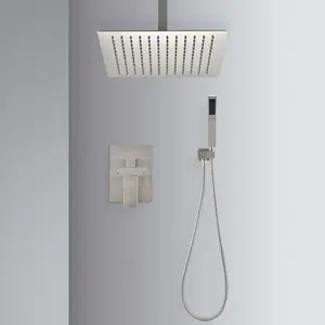 Hdmw Ceiling Mounted Shower System Combo Set with Handheld and 16"Shower head