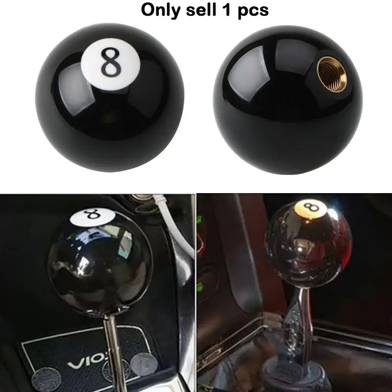 Creative Custom Car Gear Shift Head, Pool Ball Manual Gear Shifter, Crystal Eight Ball Design, Unique Personalized Auto Accessory, Car Accessories, Shift Knob, Shifter Knobs
