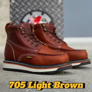 705 Light Brown Patron Boots Work boots Botas de trabajo hecho en Mexico