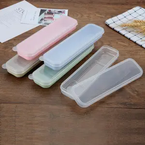 Portable Reusable Cutlery Box, 1 Count Outdoor Reusable Storage Container with Lid, Cutlery Storage Box for Home Kitchen Outdoor Camping Supplies
