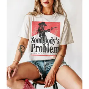 Somebody's Problem Tshirt, Vintage 90s Country Tee, Western TShirt,  Shirt, Country Music Lover Shirt, Country Concert Tee, Smoking, Music Festival graphic tee