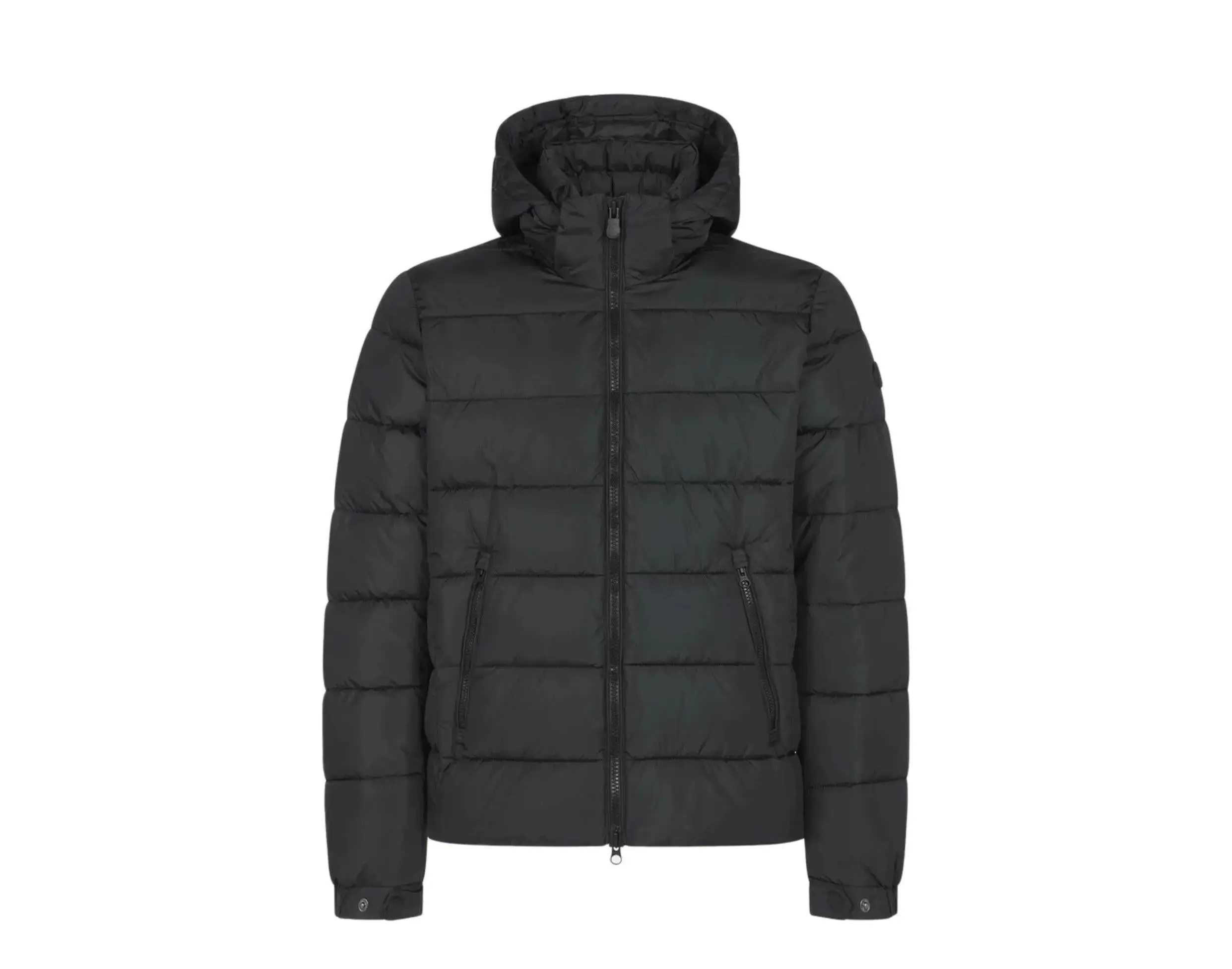 Save The Duck Mega Hooded Puffer Jacket in Black | Men's