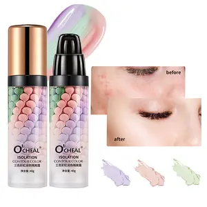 Three-color makeup base is light, moisturizing, Hydrating, easy to apply, and provides long-lasting makeup, Makeup primer, Face Primer For Makeup