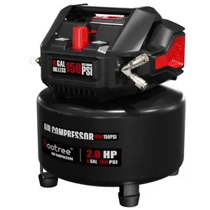 4/8 Gallon - Compact Ultra Quiet Air Compressor, Maximum Pressure 110/150 PSI, 0.5/2 Horsepower Motor, Oil-Free Air Tank, 70db Silent Compressor, Suitable For Car Maintenance And Painting