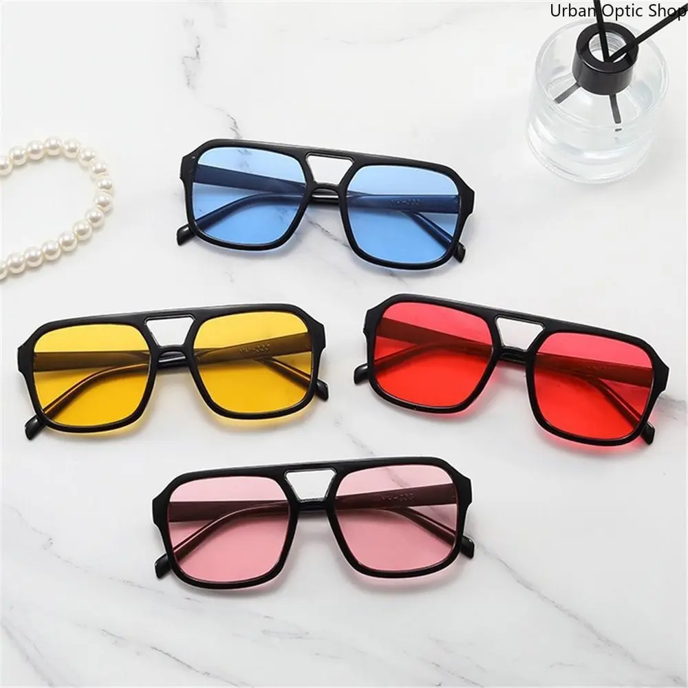 XUH Men's 4-Pack Sunglasses, 70s Retro Square Frame Vintage Aviator Shades, Trendy Casual Street Style, UV400 Protection, Trendy Casual Sunglasses, Funky Sunglasses, 70S Retro Edge