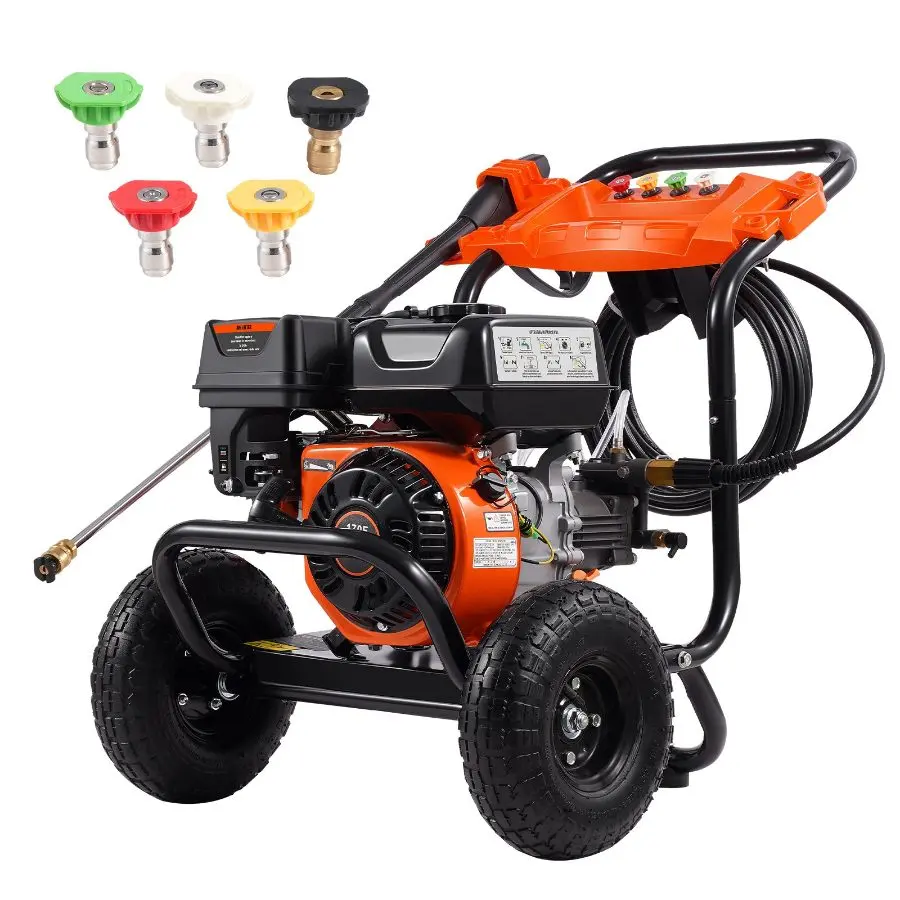 【DealsForYouDays】VEVOR Gas Pressure Washer, 4400 PSI 4.0 GPM, Gas Powered Pressure Washer with Copper Pump, Spray Gun and Extension Wand, 5 Quick Connect Nozzles, for Cleaning Cars, Homes, Driveways, PatiosVEVOR Super Brand Day