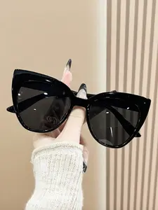 Unisex Cat Eye Sunglasses, Boho Style, All Seasons, PC Frame, Decorative Lens, Perfect for Travel, Sports, Beach, Parties, Outdoor Activities