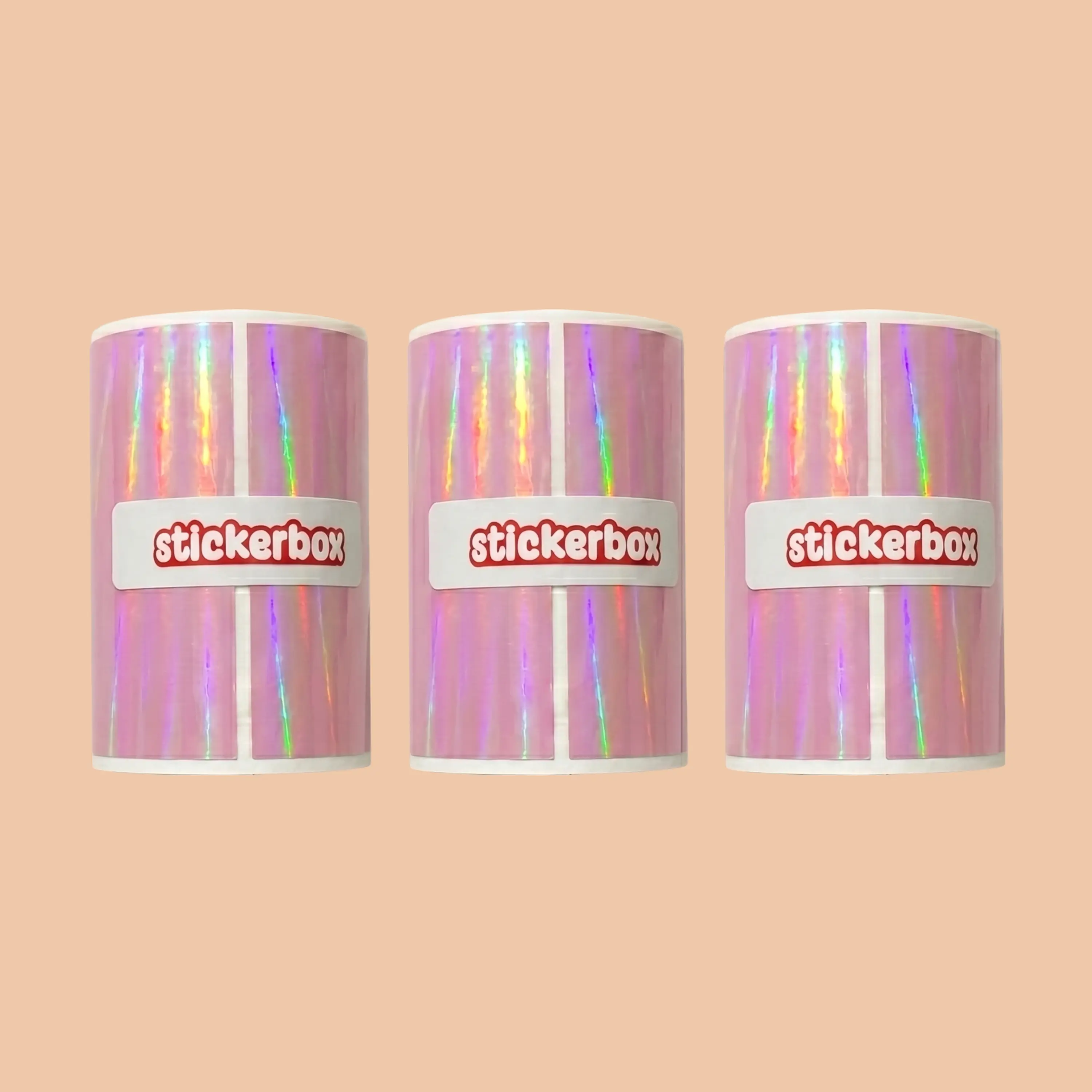STICKERBOX Pink Holographic Shimmer Crafting Paper Refills (3), Kid Safe for Scrapbooking & Stamping DIY Projects