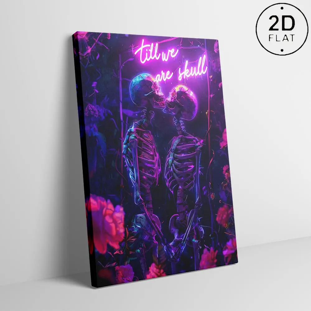 Skeleton Pattern Wall Art, Unique Artwork,Modern Art, Fashion Decoration, Living RoomBedroom Decoration, Hallway Office Mural,Kitchen, Home Poster, Ideal Gift, Ornaments