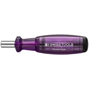 PB Swiss PB 6464.Purple Bit Holding Screwdriver with Magazine, Slotted, Phillips, TORX®, 9 Pcs