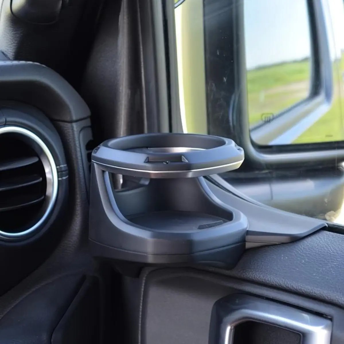 Car Cup Holder Insert - Durable ABS Plastic Auto Accessory, Left & Right-Side Perfect Fit for Jeep Wrangler JL 2018-2024, Car Interior Console & Backseat Stowing Organizer, Daily Driving Essential Upgrade, Car Organization Accessories, Durable Auto Access