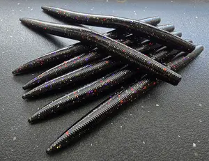Sapper Baits 5" Sapper Stick Bait- Full Battle Rattle- Black with Purple, Red, Gold, Silver Flake
