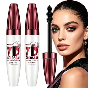 7D Waterproof Mascara, Long Lasting Buildable Volume Natural Curling Lashes,Smudge-Proof, 7D Waterproof Volume Mascara,Thickening Eye Makeup for Defined Curl