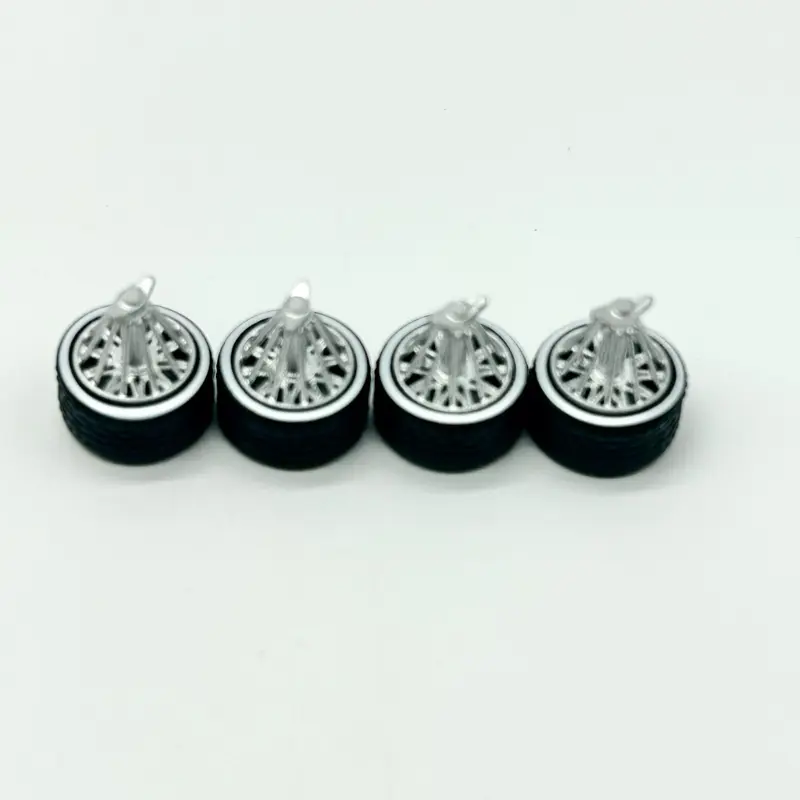 Back by popular demand 10mm Chrome Houston Swangas aka Elbow wheels with Rubber Tires Classic Car Style