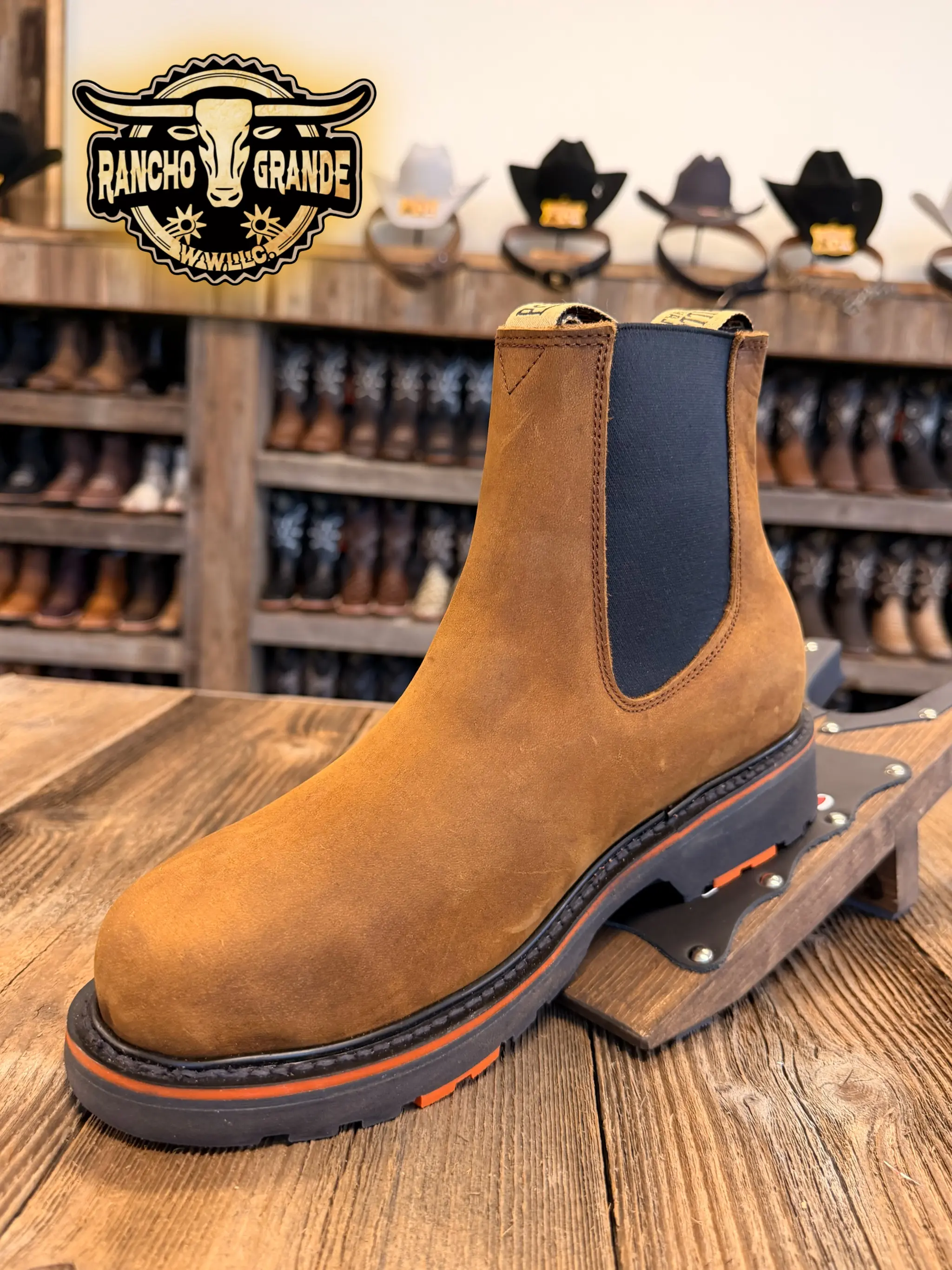 Mens Slip Resistant Work Boots / Botin de Trabajo para hombre Resiste Resbalones
