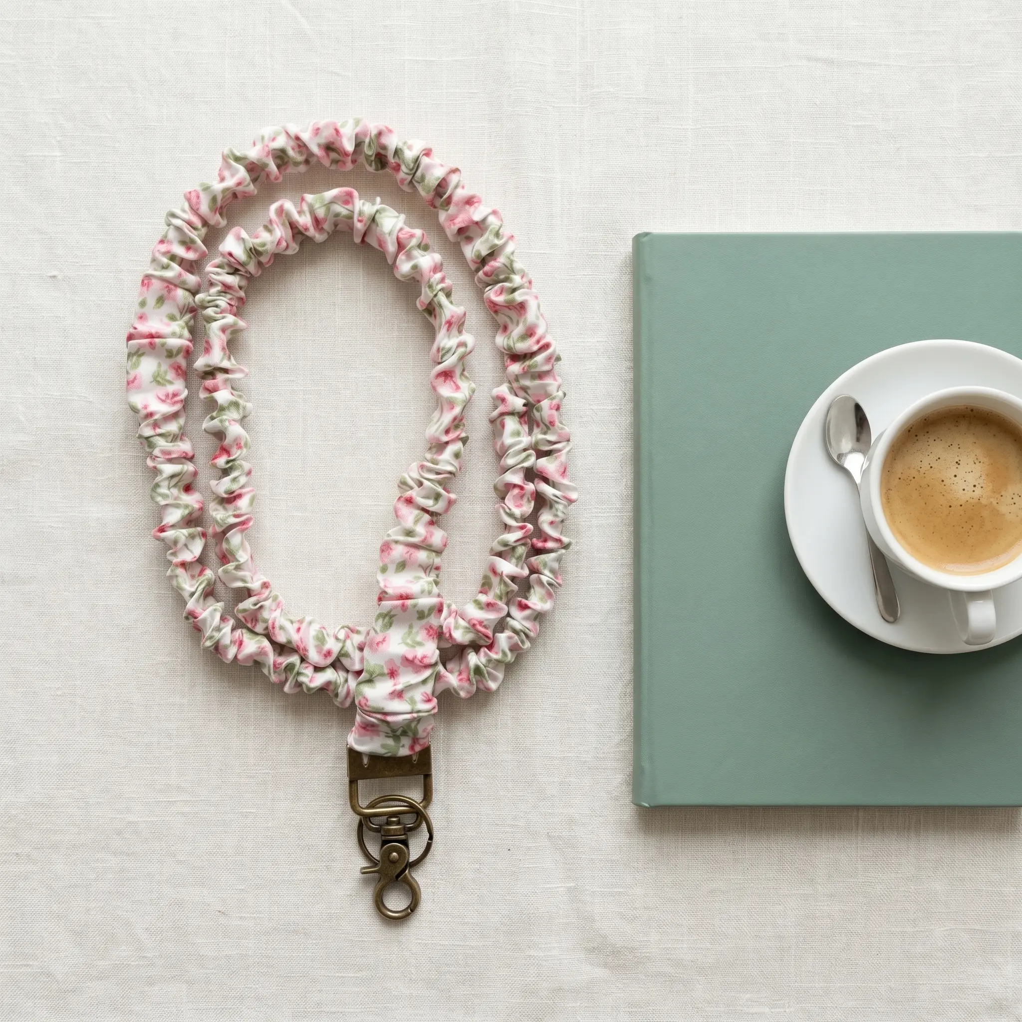 PVC Lanyard, 17.5In Coffee Color Soft Hypoallergenic Tangle-Free Stretchy Handmade ID Badge Accessory for Smartphones, Cellphones, Mobile Devices, Keys, Backpack Tags (MM1), Accessories