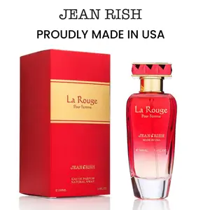 La Rouge, Jean Rish, Women Perfume, Eau De Parfum  (3.4 Fl Oz / 100ml) with Bergamot-Jasmine-Vanilla, Long Lasting and Luxury Fragrance, Made in USA