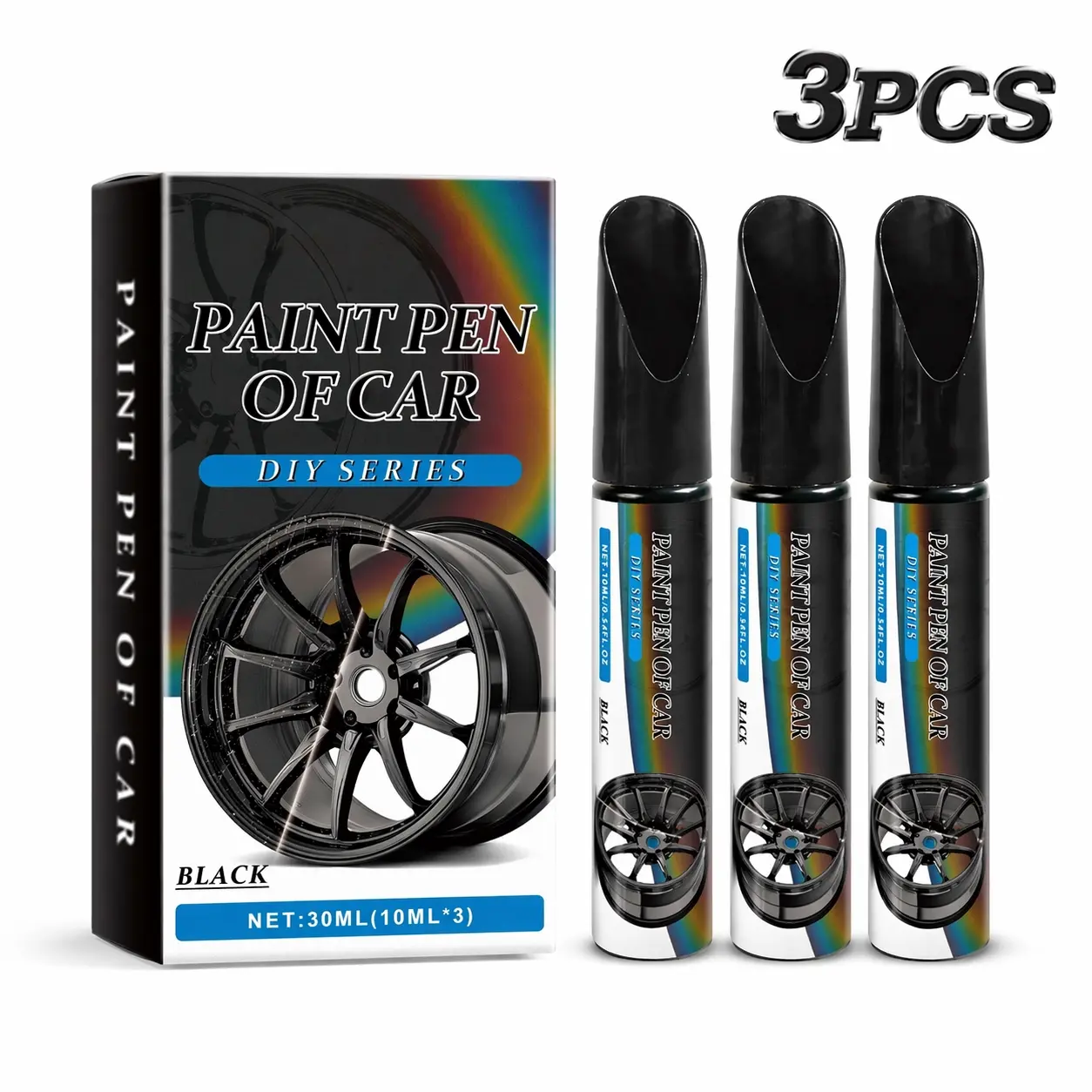 Black Rim Touch Up Paint, Wheel Repair Kit Curb Rash, Quick And Easy Wheel Scratch Repair, Rim Paint For Car Wheel Repair,car accessories