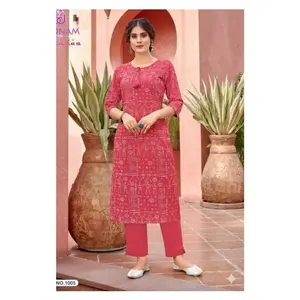 #PR-1 Elegant cotton blend  Printed Kurti  | 3/4 Sleeves | Everyday Ethnic Chic