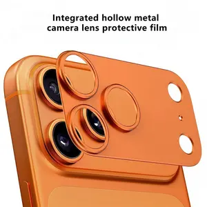 High quality integrated hollow metal lens film with perforations For iPhone 17 Pro Max Anti fall explosion-proof and scratch resistant aluminum alloy Screen Protector Mobile Phone Apple Accessories
