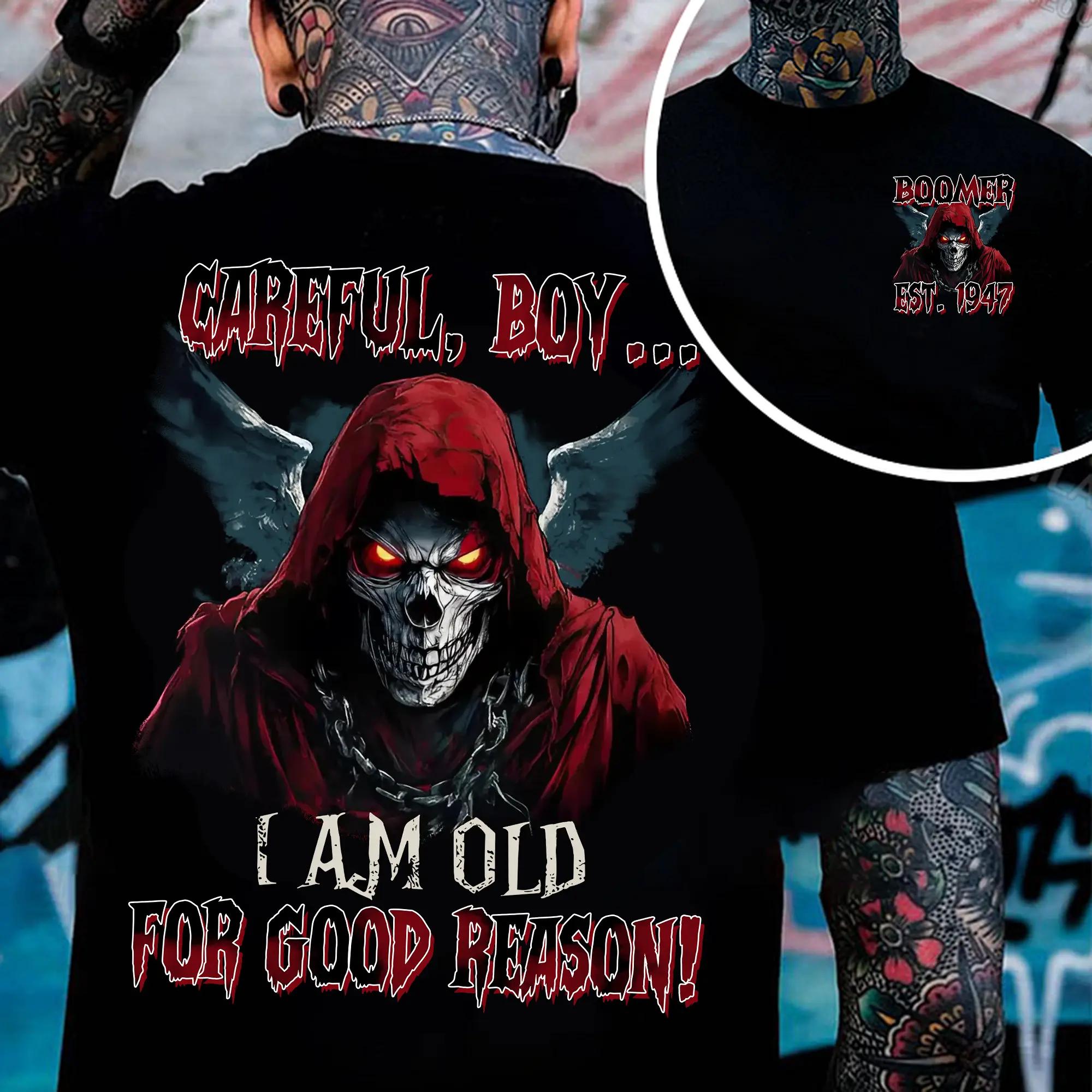 Boomer Custom Year Badass Generation T-shirt, Too Old To Fight Shirt - 100% Cotton Top Unisex Comfort Womenswear, Custom Year Of Birth Shirt